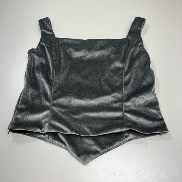 Velvet Sage Green Bustier Bodice Style Top Size Medium - Picture 2 of 11